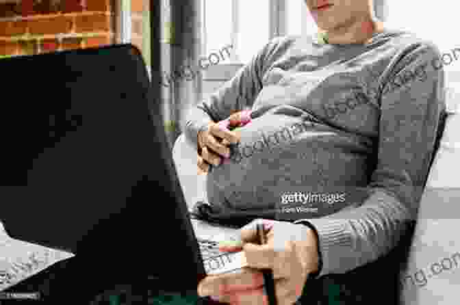 A Pregnant Woman Sitting Comfortably On A Couch, Reading The Pregnant Woman S Comfort Book: A Self Nurturing Guide To Your Emotional Well Being During Pregnancy And Early Motherhood