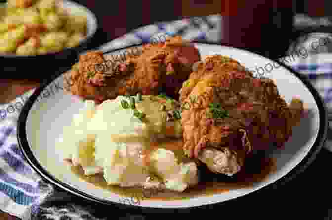 A Spread Of Classic Southern Dishes, Including Fried Chicken, Mashed Potatoes, Collard Greens, And Cornbread, Evoking The Flavors And Aromas Of A Traditional Southern Meal Deep Run Roots: Stories And Recipes From My Corner Of The South