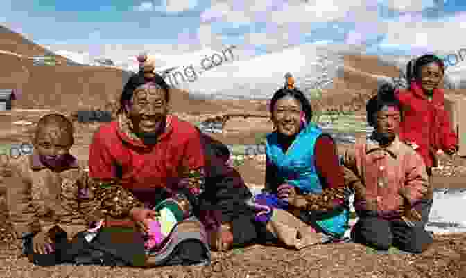 A Tibetan Family Smiles Amidst A Breathtaking Himalayan Landscape Across Many Mountains: A Tibetan Family S Epic Journey From Oppression To Freedom