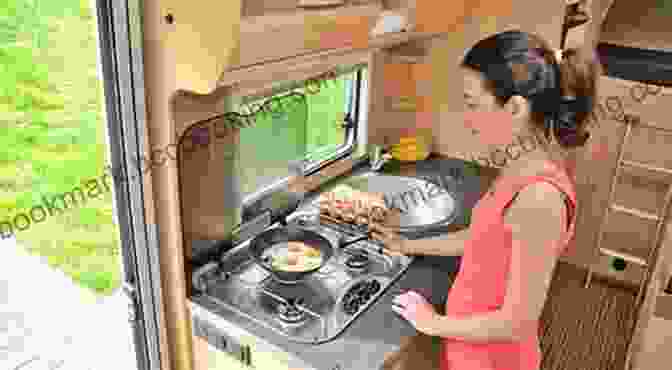 A Woman Cooking A Meal Inside An RV Kitchen Full Time RV Living: What I Wish I Had Known 7 Years Ago Before I Hit The Road