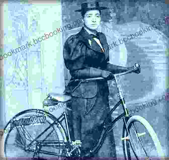 Annie Londonderry Astride Her Bicycle, Wearing A Full Cycling Ensemble And Holding A Bicycle Lamp In Her Right Hand. Around The World On Two Wheels: Annie Londonderry S Extraordinary Ride: Annie Londonderry S Extraordinary Ride