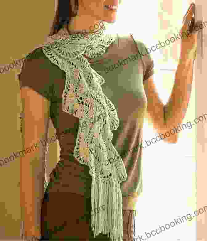 Exquisite Hairpin Lace Scarf Crocheted With Pattern 156 Hairpin Lace Scarf Crochet Pattern #156
