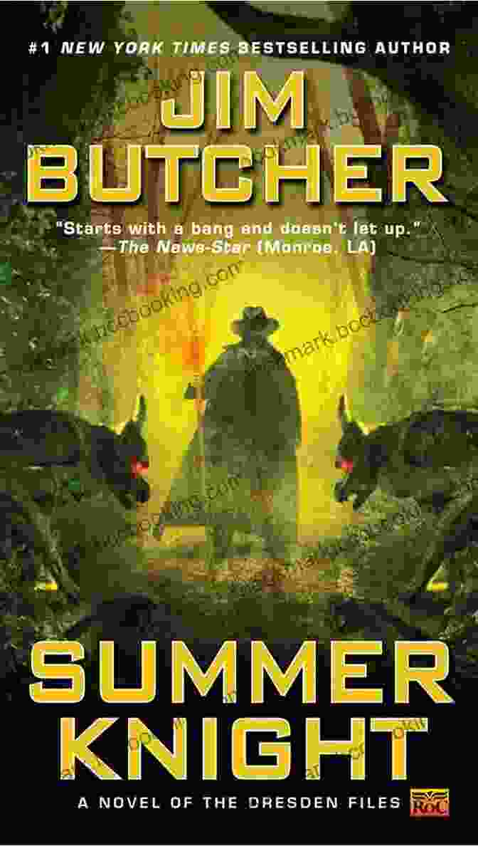 Summer Knight Book Cover Featuring Harry Dresden Facing A Shadowy Figure Amidst A Summer Sunset Summer Knight (The Dresden Files 4)