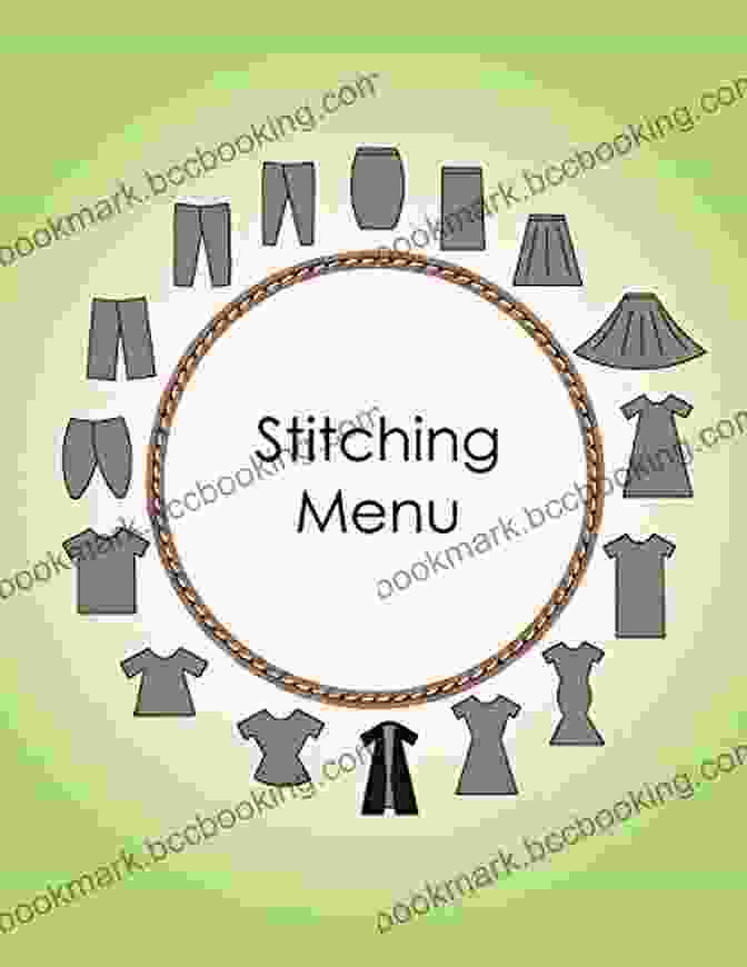 Vibrant Cover Of 'Stitching Menu Kavitha' Featuring An Embroidered Fabric Design Stitching Menu Kavitha