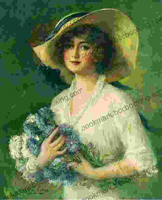 Victorian Lady Holding A Bouquet Of Flowers Floriography: An Illustrated Guide To The Victorian Language Of Flowers